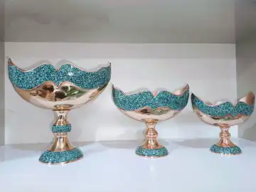 کشکول ساده مس فیروزه کوب