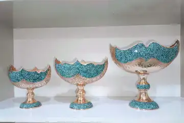 کشکول قلم زنی مس فیروزه کوب