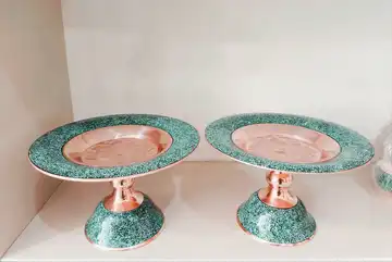 شیرینی خوری لب ساده مس فیروزه