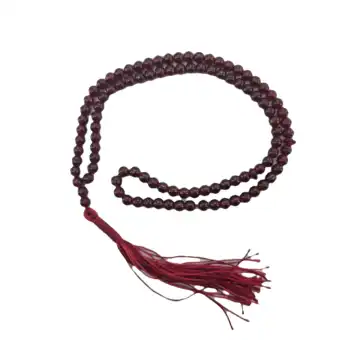 تسبیح شیشه ای رنگ زرشکی نمره 6 اعلاء-101تایی کد 104573