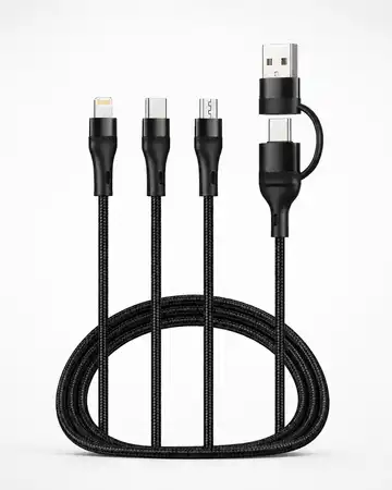 کابل شارژ ایکس کین مدل XK-X178 | کابل چندکاره 3 در 2 با شارژ سریع