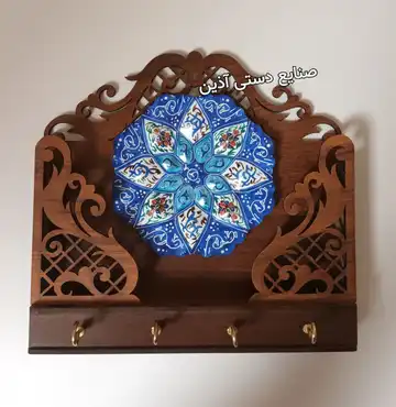 جاکلیدی چهارقلابه با بشقاب سایز۱۰ میناکاری