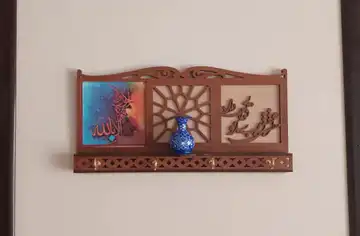 جاکلیدی ۴قلاله با گلدون نقلی میناکاری