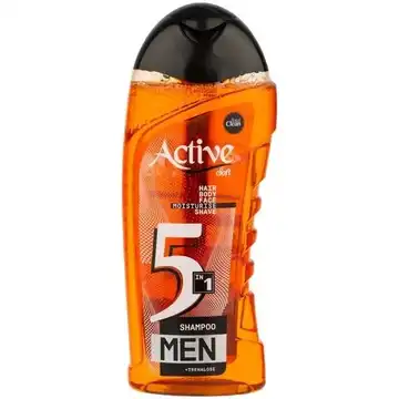 شامپو آقایان5in1 (سر. صورت . بدن و اصلاح) اکتیو وزن محصول 400 گرم