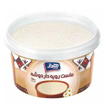 ماست سنتی پرچرب رویه دار هراز - 900 گرم