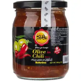 زیتون در سس چیلی بهروز 550 گرمی