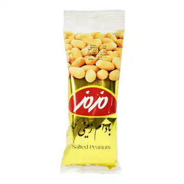 مغز بادام زمینی نمکی مزمز MAZ MAZ وزن 40 گرم