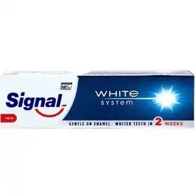 خمیر دندان سفید کننده سیگنال مدل White System حجم ۷۵ میلی لیتر