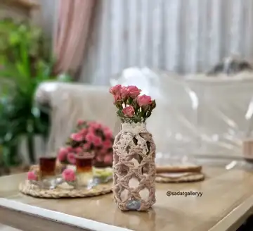 گلدان مکرومه