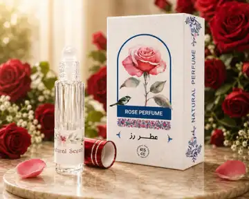 عطر رز رنگی قرمز طبیعی بدون پایه روغنی و الکل
