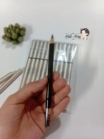 مداد ابرو غلاف دار براش دار دوسر قهوه ای