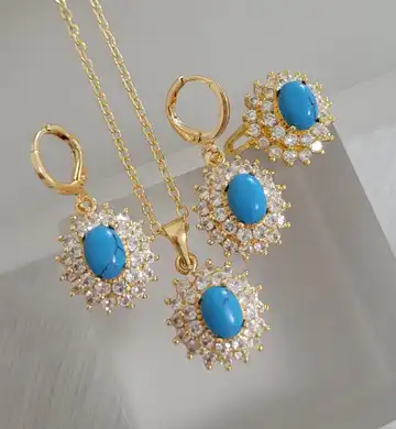سرویس خاویاری سنگ فیروزه کد 15946